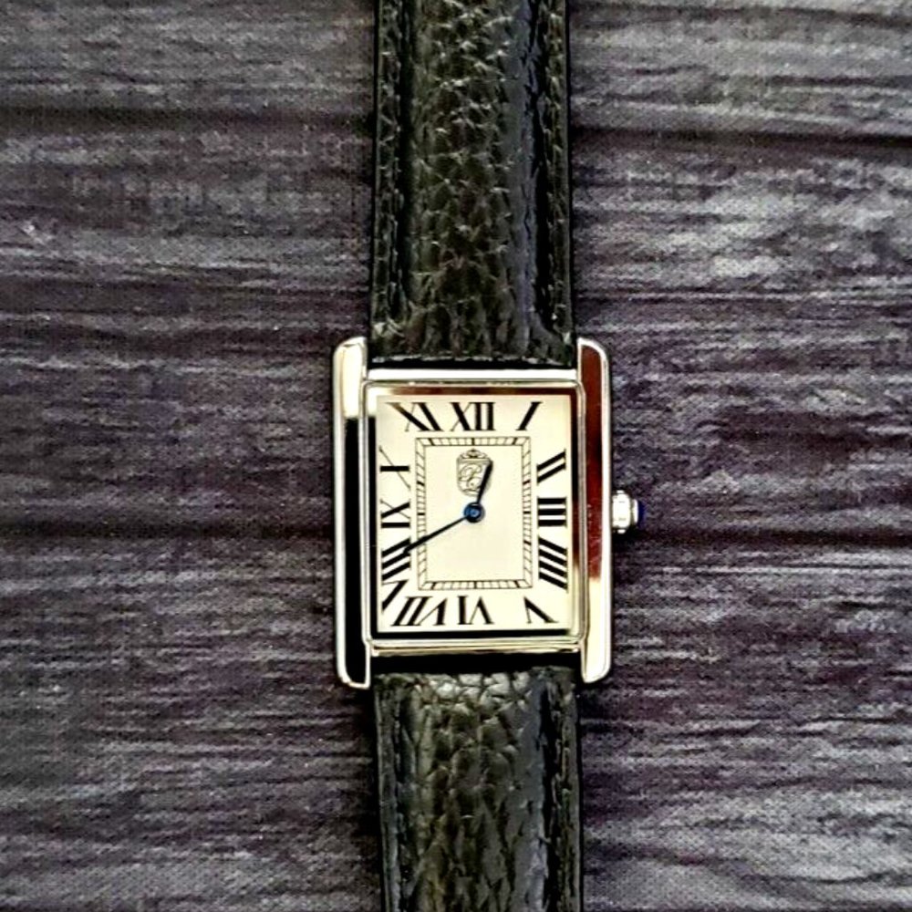 Pierre Lucerne 1888 Tank Swiss Inspired Design Classic Mens Watch Black Band